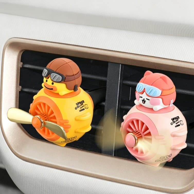Car Cartoon Air Vent Clip Aromatherapy Car Perfume Ornament Propeller Scent Diffuser