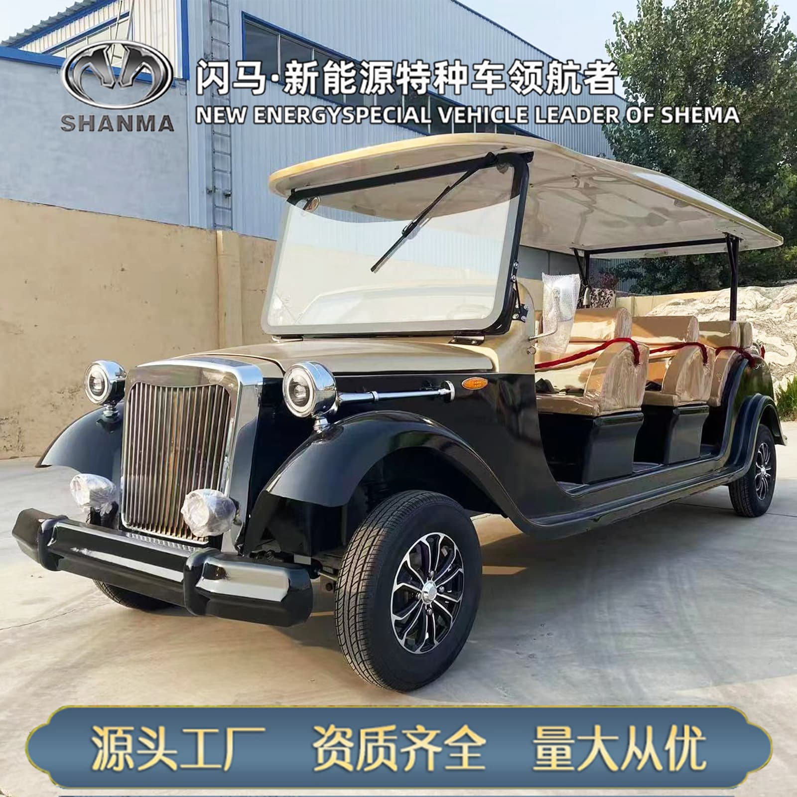 11-Seat Electric Sightseeing Car for Scenic Tours, Property Viewing, and Hotel Reception