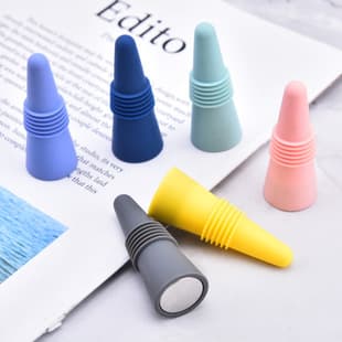 Food-Grade Stainless Steel Silicone Wine Bottle Stopper, Leak-Proof Bottle Stopper, Wine Opener, Decanter Set, In Stock
