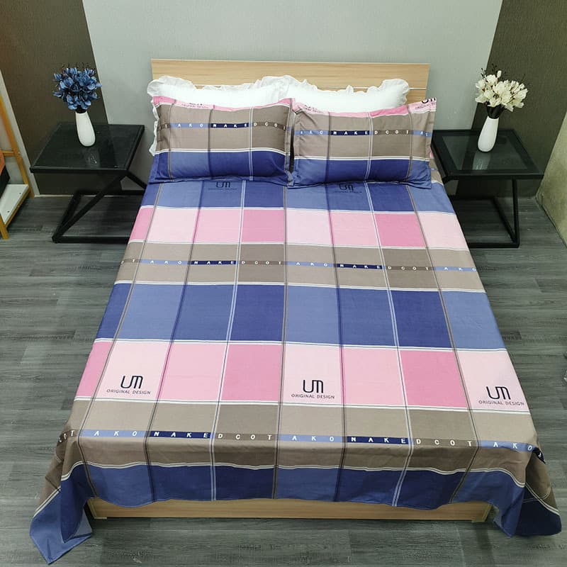 Customizable Fitted Sheet, Brushed Bed Sheet Single Piece Wholesale, Simple Single Bed Sheet for Dormitory Hotel Bedroom