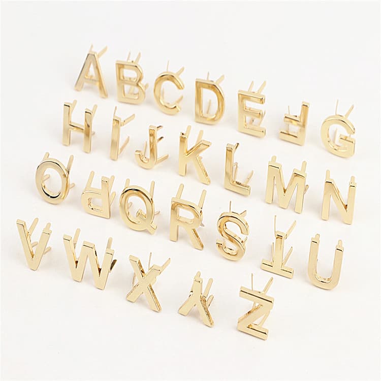 Light Gold 26 English Alphabet Metal Buckle, Shoe Flower Shoe Buckle, Bag Hardware Accessories, Garment Hardware Trim