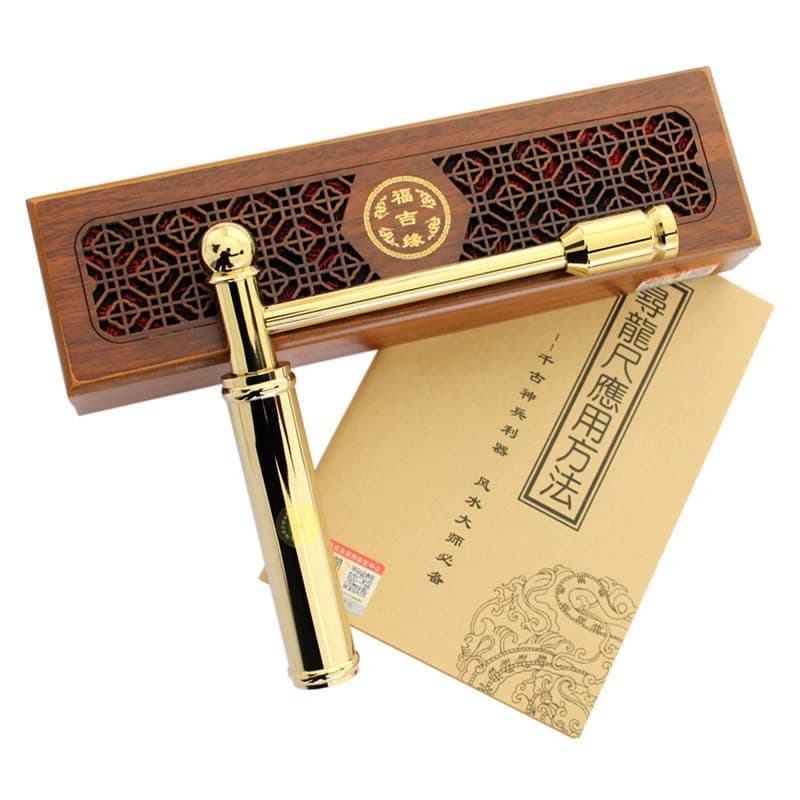 Taiwan Xunlong ruler high-precision Yang Zhengzheng's pure copper folding professional Chinatown detective detection stick auxiliary compass