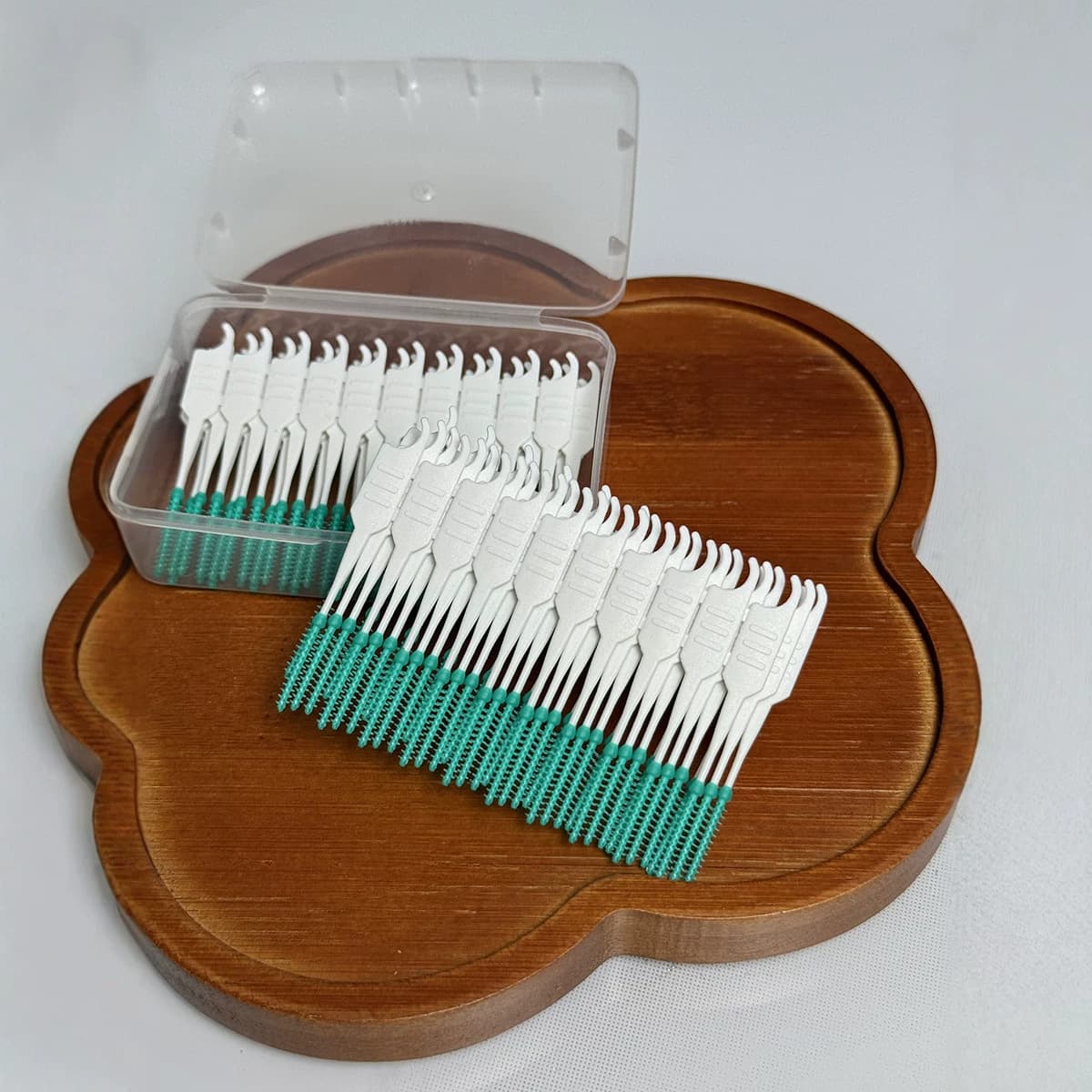 Orthodontic Silicone Interdental Brush 40-Piece Portable Box Set, Dual-Use Teeth Gap Cleaner, Gentle on Gums