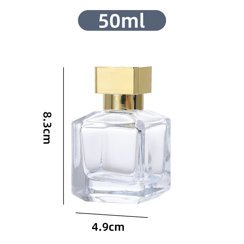 F084 Perfume Atomizer Bottle 50ml Premium Glass Portable Travel Refillable Empty Perfume Bottle Sample Bottle Dispenser