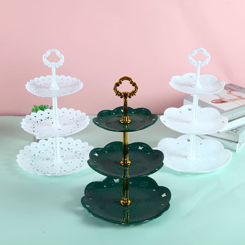 Three-Tier Fruit Tray, Dried Fruit Platter, Dessert Stand, Multi-Layer Cake Stand, Cake Display, Candy Tray, Hollow Design