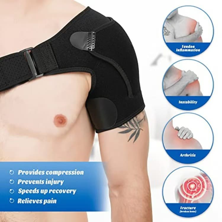 Source Manufacturer Cross-border Adjustable Sports Shoulder Guard, Weightlifting Fitness Injury Prevention, Left and Right Arm Straps with Compression Protection