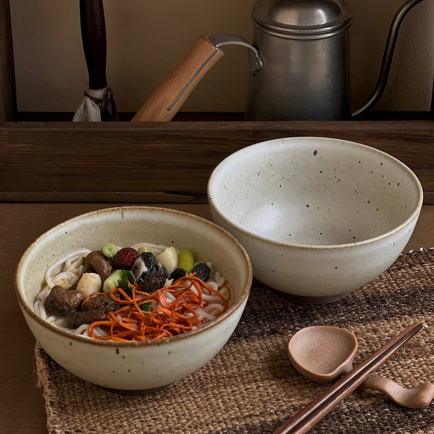 Retro coarse pottery bowl noodle bowl household large bowl soup bowl B&B antique tableware coarse tea rice bowl noodle soup bowl sugar water bowl