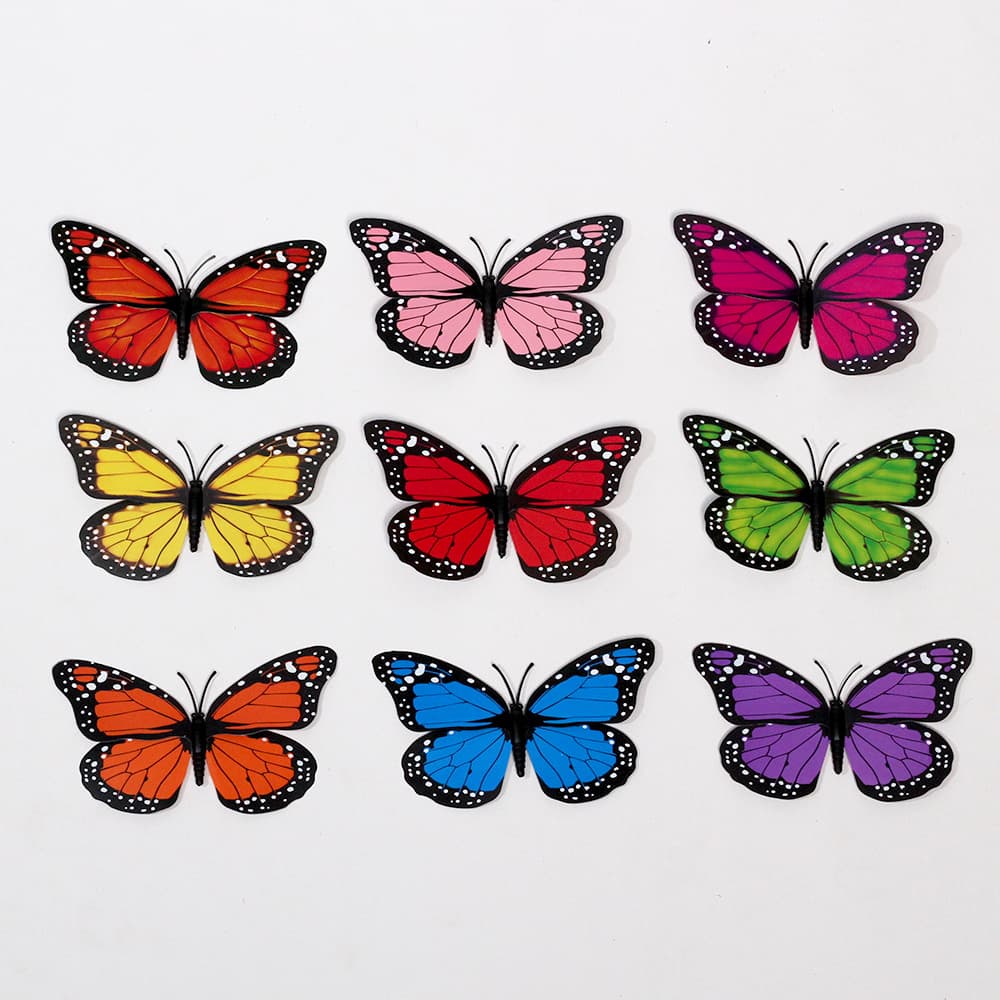 12cm Monarch Butterfly Simulation 3D Creative PVC Home Decoration