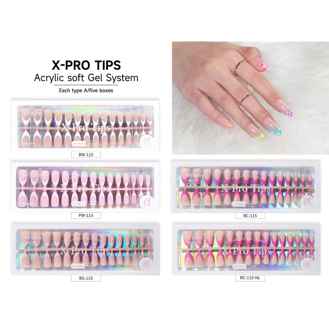 Cross-border new style French wear nails 150 pieces medium almond boxed manicure seamless frosting can be wholesale finished nails