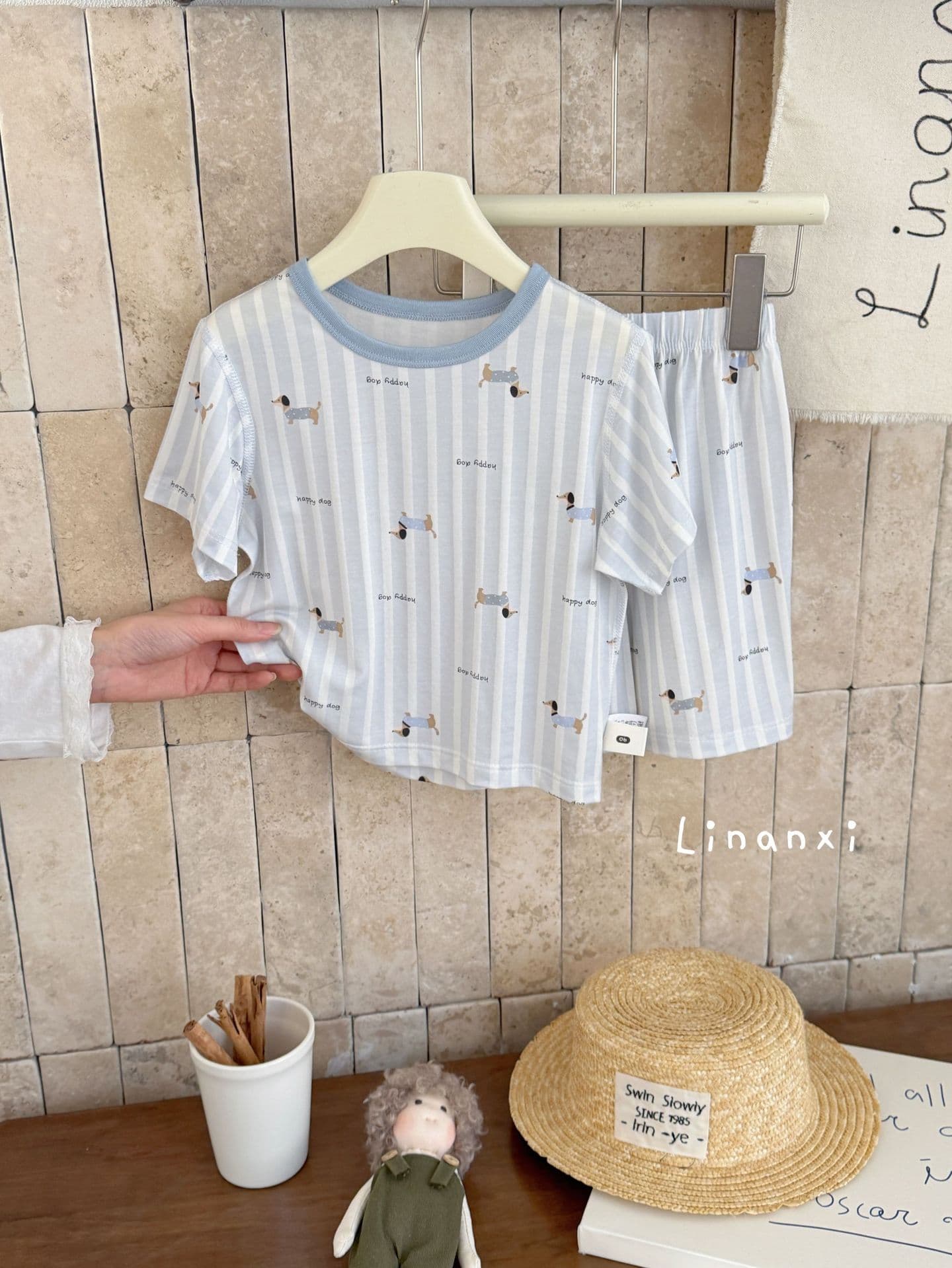 87013 Kids Pajamas Summer Short Sleeve Shorts Thin 2026 New Children's Homewear Set Ice