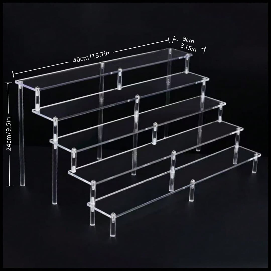 Item 1036 Acrylic Storage Shelf Display Rack for Figures, Jewelry, Cosmetics, Cakes, and Desserts