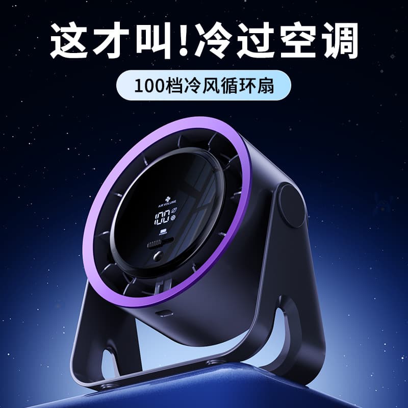 Wall-mounted small fan for kitchen, bathroom, dormitory, quiet, rechargeable, long battery life, desktop electric fan, compact