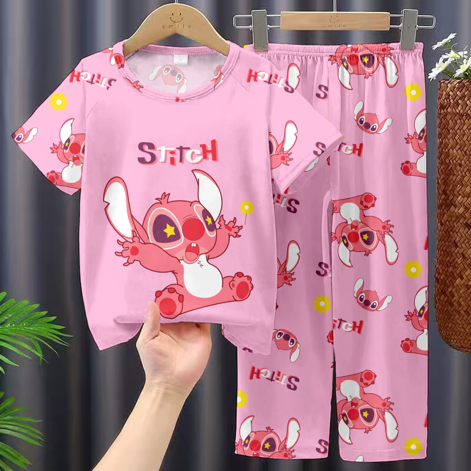 Thai Boys' Summer Pajamas Short Sleeve Top and Long Pants Thin Children's 2025 New Style Boy Home Wear Set for Older Kids