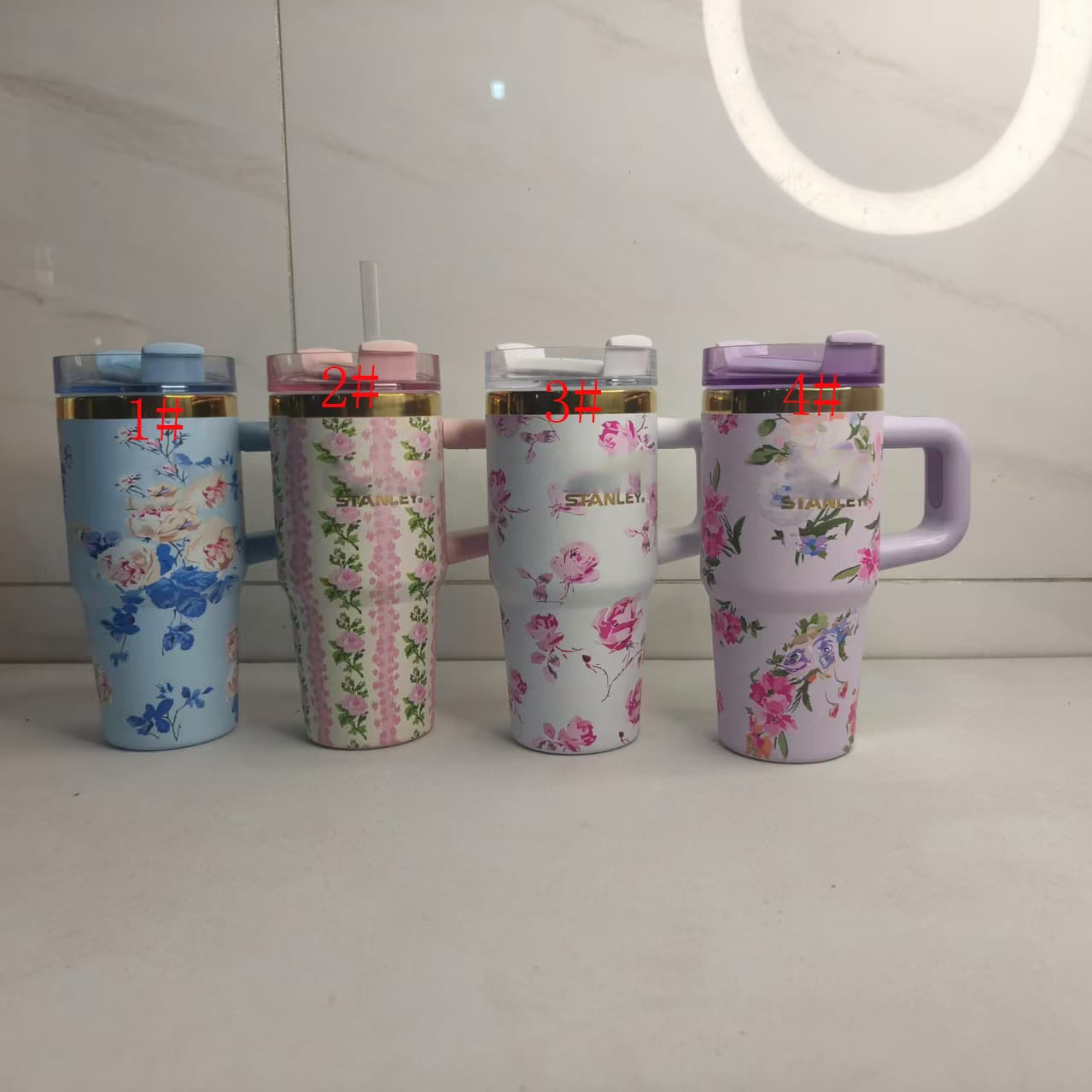 3D Digital Print 304 Stainless Steel Portable Car Cup 14oz Large Capacity Insulated Water Bottle with Straw