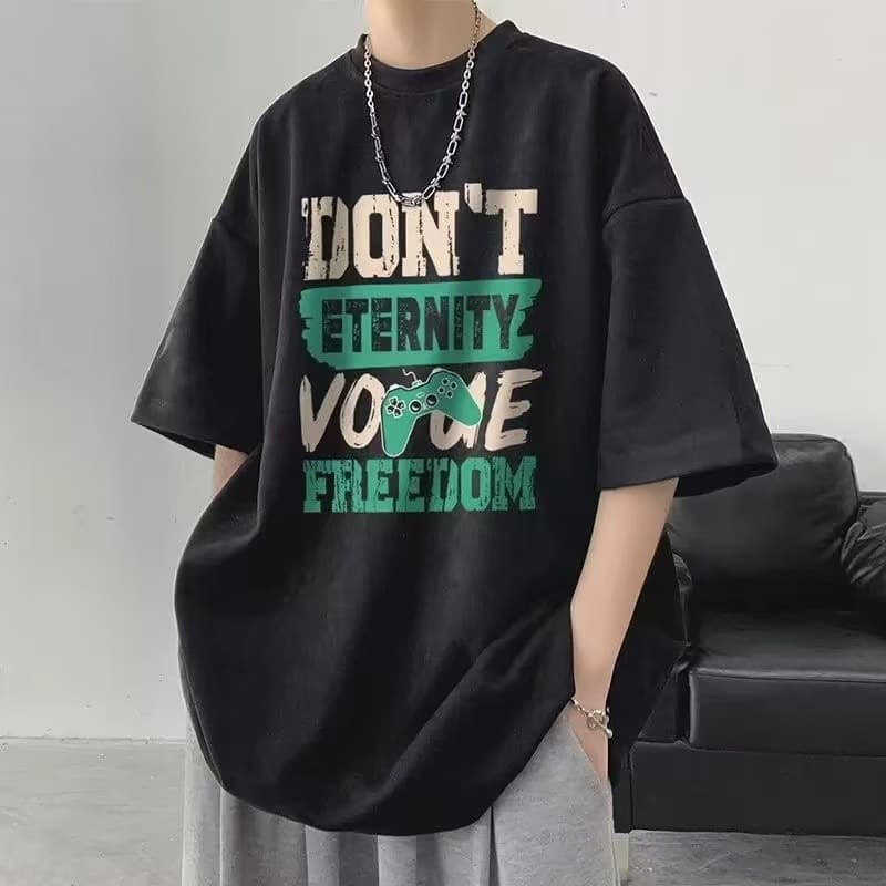 2026 Trendy Cartoon Short T-Shirt for Men and Women, National Style Design Print, Summer Loose Fit Top for Men
