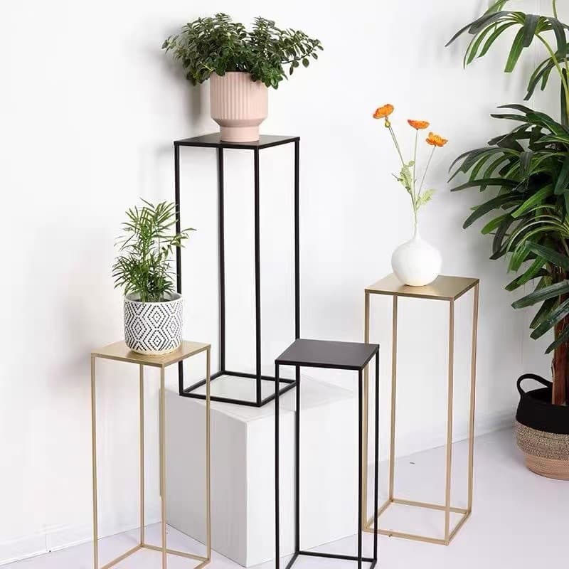 Nordic simple modern iron flower stand living room floor-standing green plant flower stand entrance balcony succulent storage basin shelf