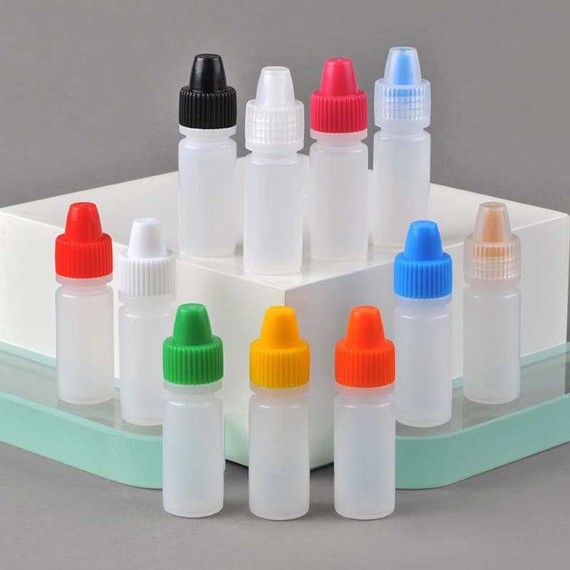 In stock: 3ml, 5ml, 8ml pigment dispensing bottles, 10ml, 25ml plastic dropper bottles, ink bottles, saline bottles.