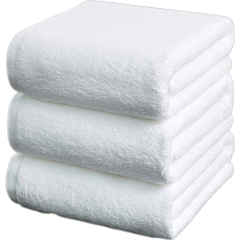 Pure White Cotton Bath Towel for Home, Homestay, Shower Towel, Hotel-Style Thick Bath Towel for Beauty Salon Square Mat