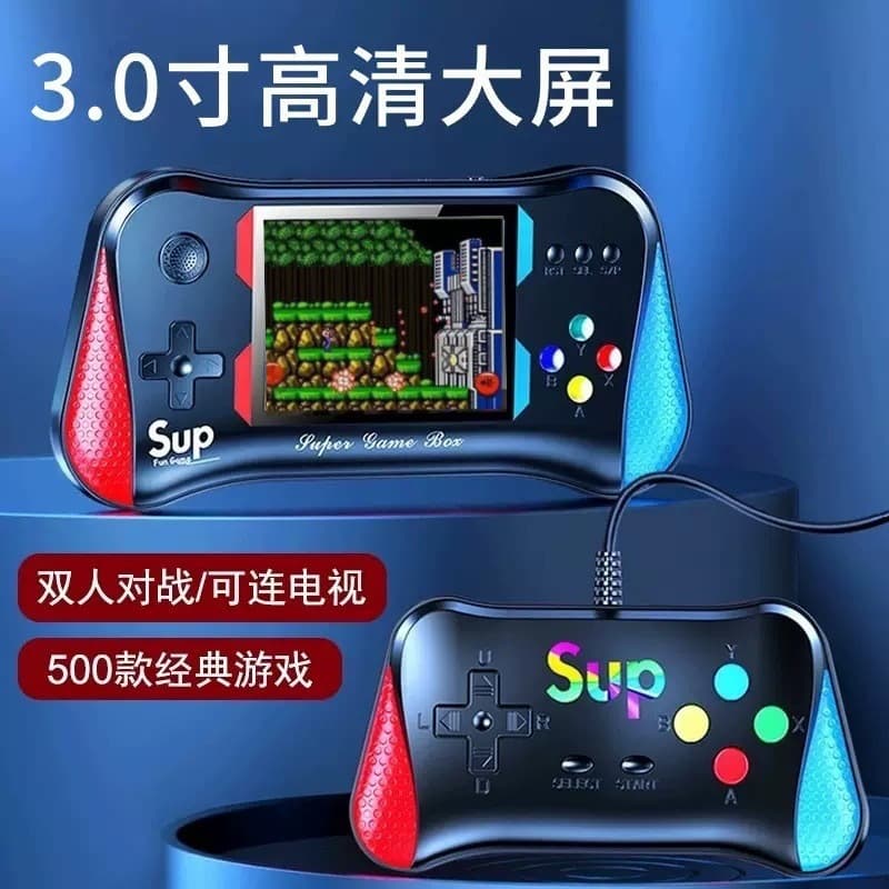Cross-border sup handheld game console retro nostalgic children's toy 500 in one student double classic handheld console x7m