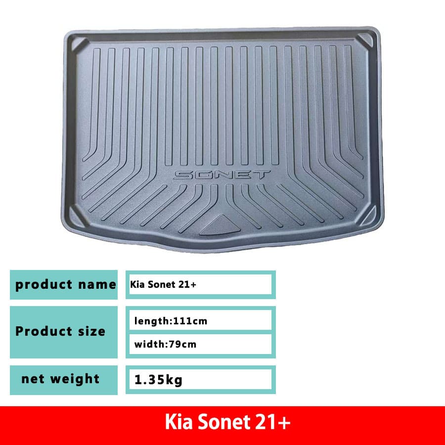 Suitable for 21+ Kia Sonet trunk mat wear-resistant and waterproof interior special environmentally friendly TPE trunk mat