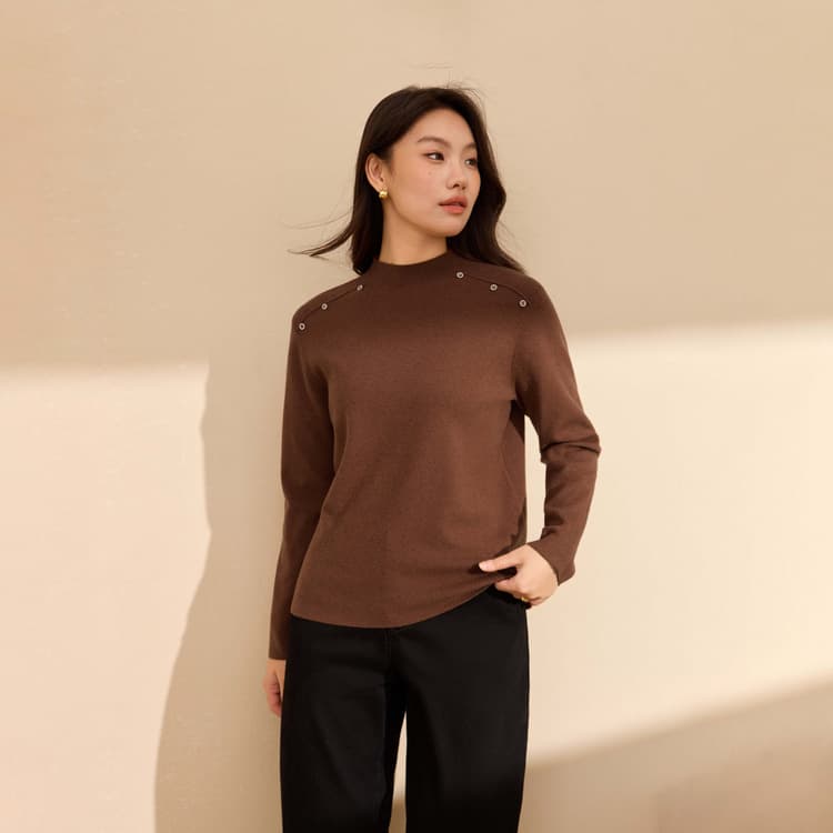 [High Neck Soft Knit Sweater] Slim & Comfortable Plus Size Women's Base Layer Top, New Winter Style for Curvy Women