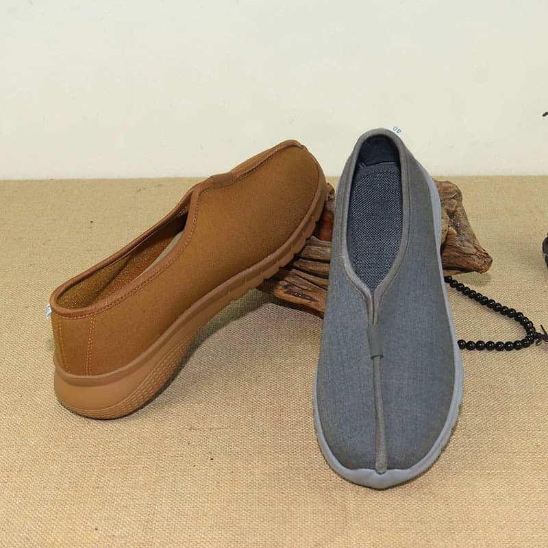 Wuyoushu Monk Shoes Casual Men's Monk Shoes Breathable Zen Chinese Cloth Shoes Layman Cloth Shoes Spring and Autumn