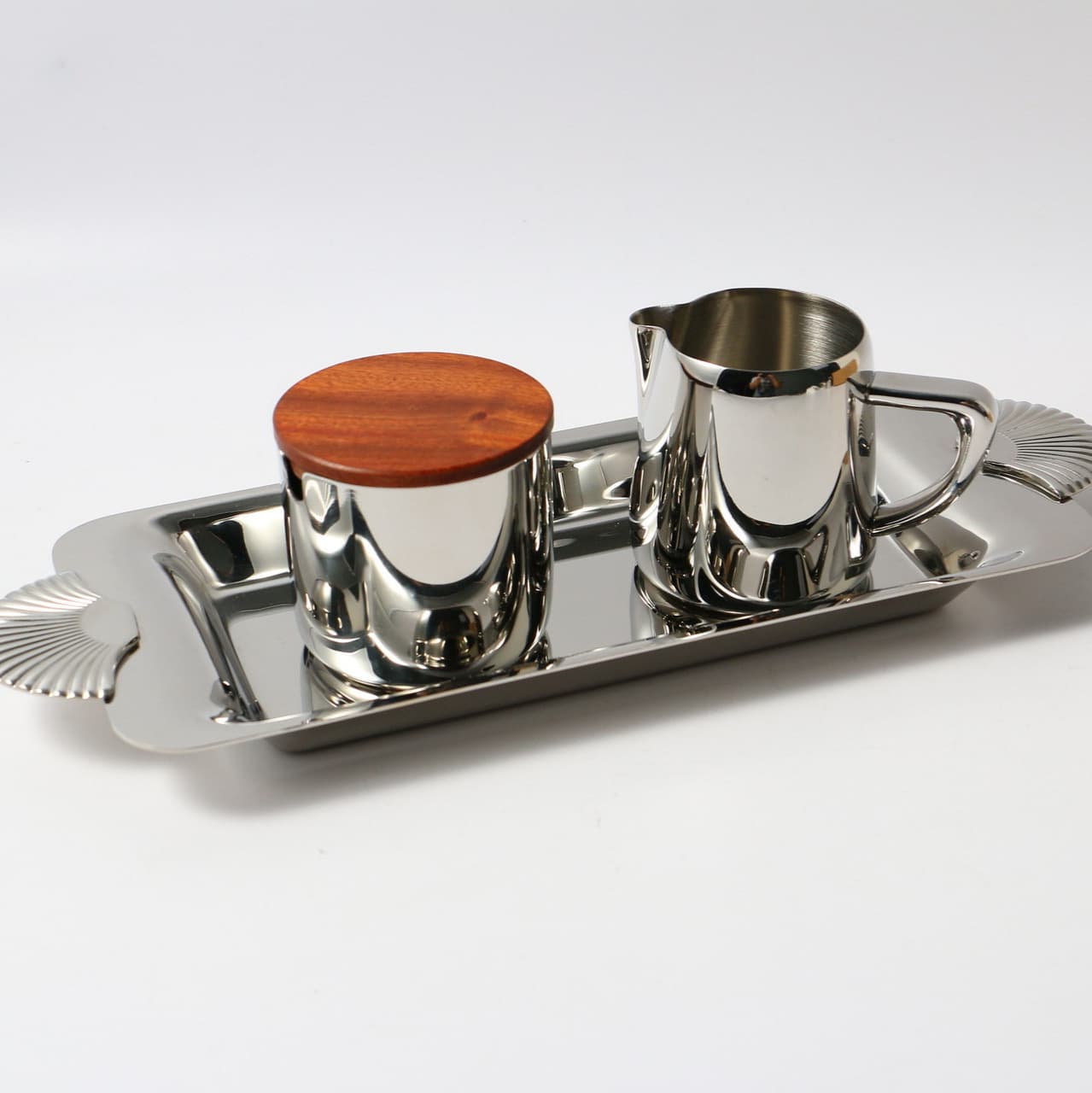 304 Stainless Steel Sugar Bowl with Solid Wood Lid, Condiment Bowl, Coffee Sugar Bowl, Suitable for Home, Hotel, and Export Coffee Utensils