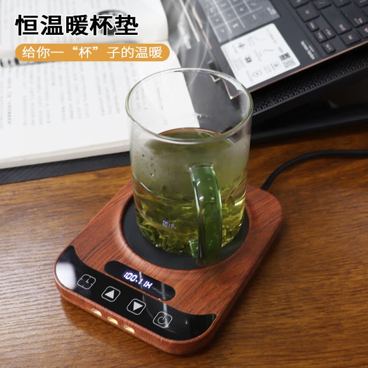 Cross-border 220V New 80°C High-Temperature Heating Cup Mat 12H Timer Insulated Cup Mat Coffee Warmer Thermostatic Cup