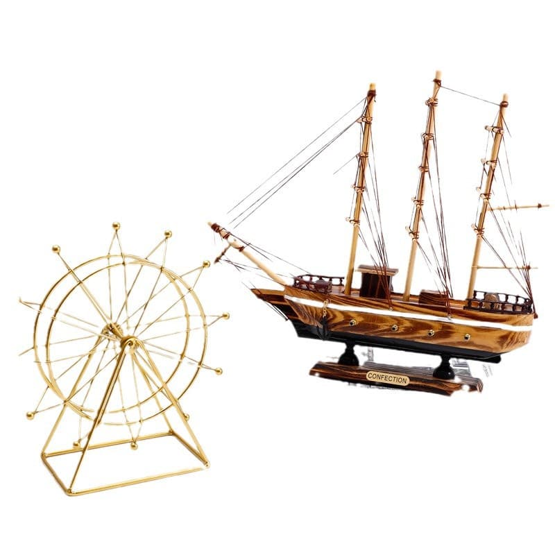 New Creative Sailboat DIY Craft Material Money Bouquet Birthday Gift Smooth Sailing Ferris Wheel for Flower Shop
