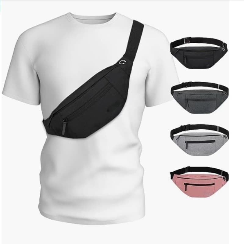 Crossbody Chest Bag for Men, Waist Bag for Women, Sling Bag for Travel, Walking, Running, Hiking, Cycling, Belt Bag, Waterproof