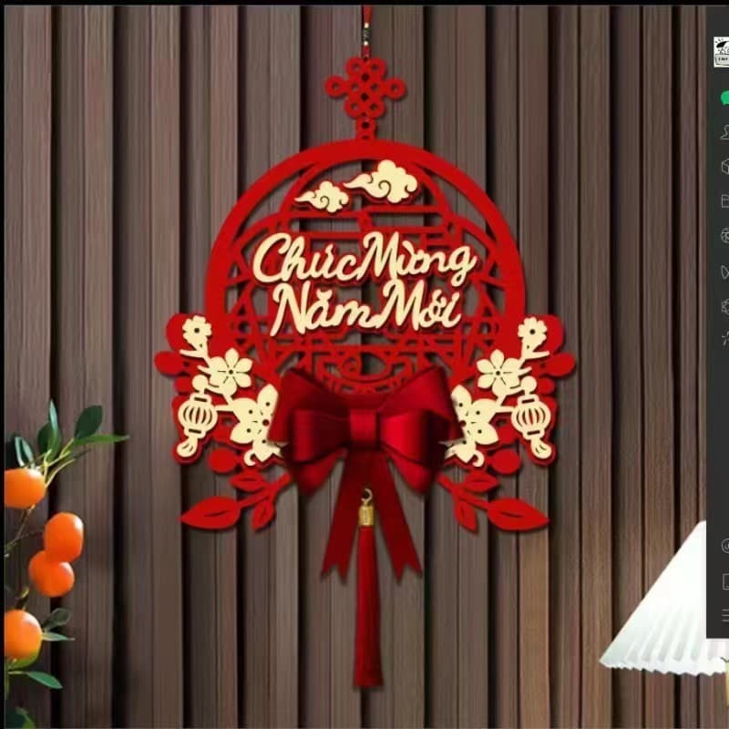 Felt Non-Woven Vietnamese Text Spring Festival Hanging Ornaments - Ready Stock Hot-Selling Wholesale Export Non-Woven Decor