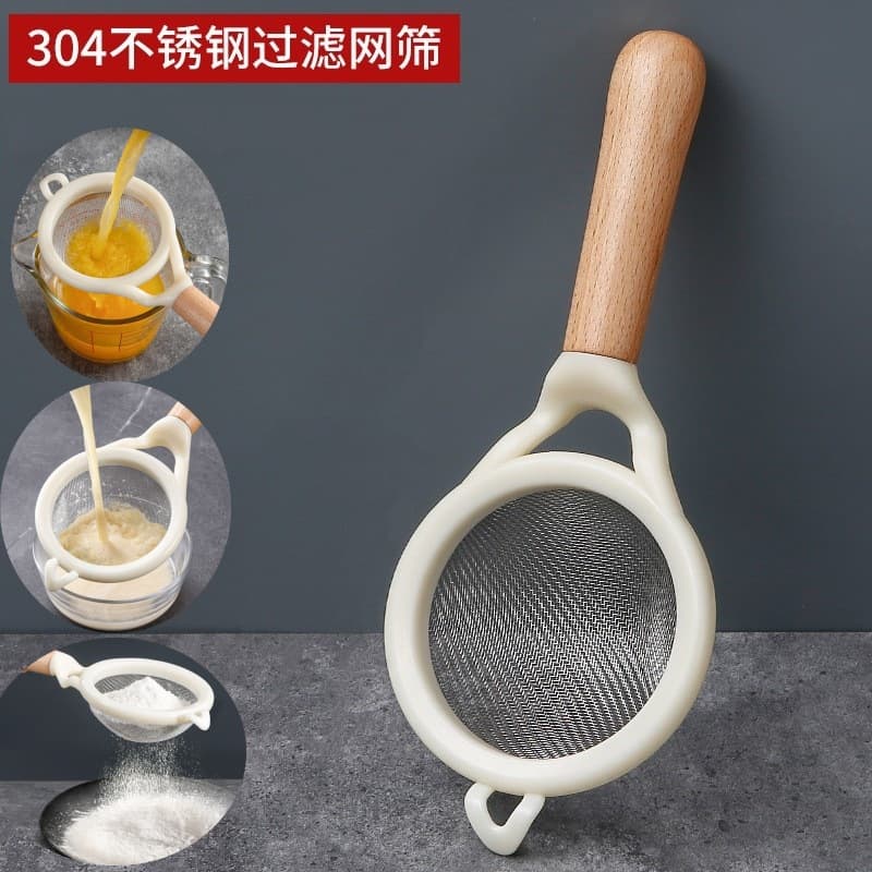 New Stainless Steel Baking Powder Sifter, Home Kitchen Filter Mesh Separator, Flour Sieve for Cake and Powdered Sugar