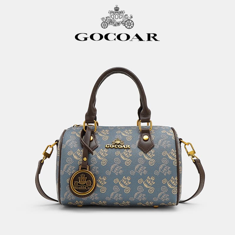 2026 Light luxury classic horse-drawn carriage cross-body handbag women's bag Boston bag simple printed shoulder bag luxury goods