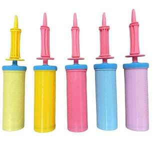 Balloon Pump Handheld Balloon Inflator with 5 Random Color Balloons Handheld Air Pump