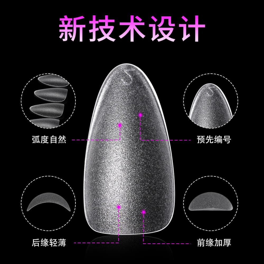 Wearable Nail Tips Manicure Standard Size Flat Nails Matte Nail Tips Handmade Wearable Nails Dedicated Nail Tips 200 Pieces