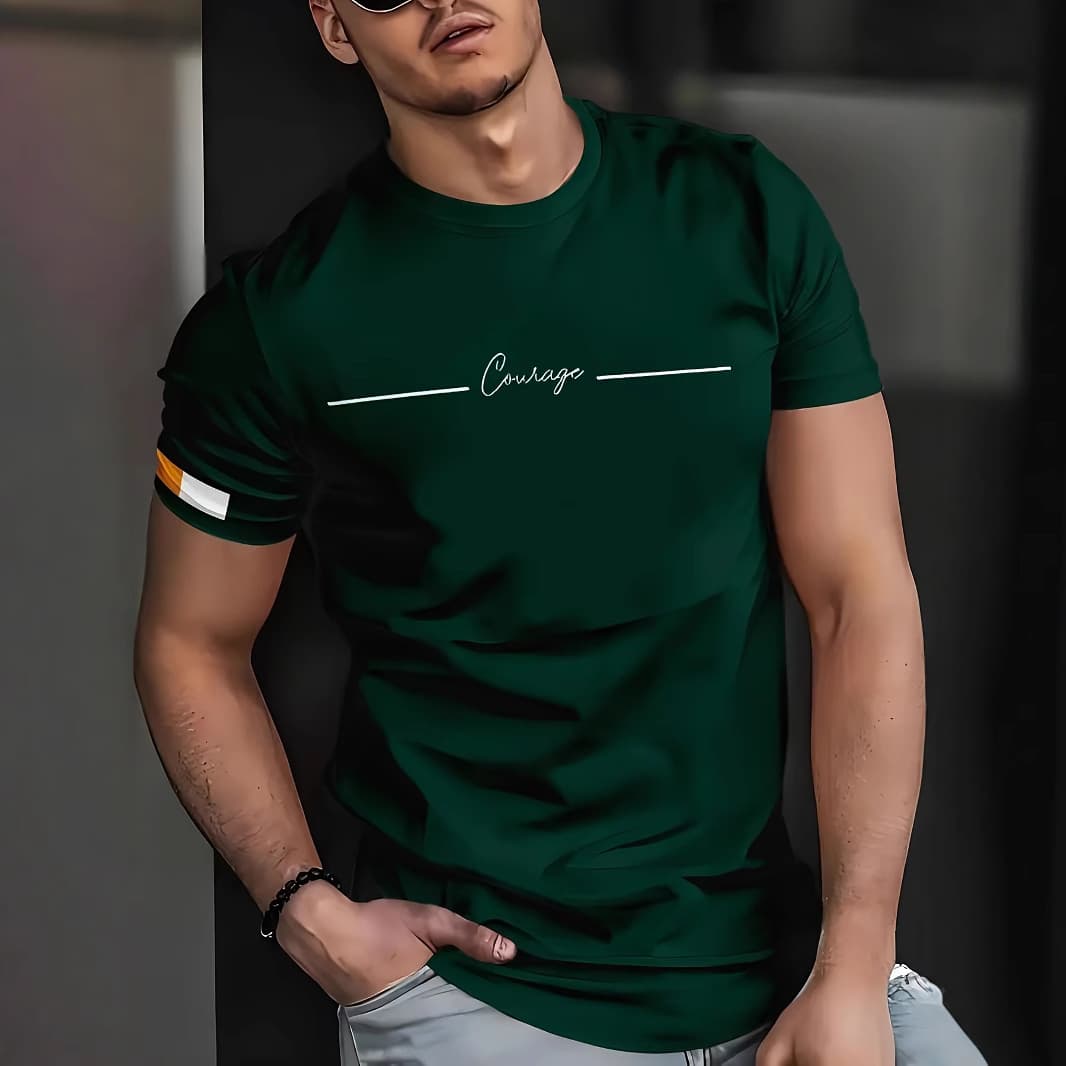 2025 summer cross-border European and American independent station men's T-shirt 3D printed sportswear simple short-sleeved printed top