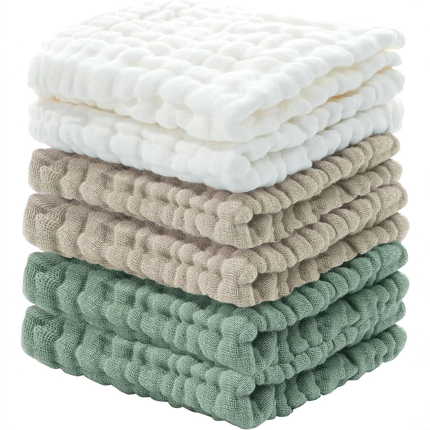 Baby Muslin Towel Unisex Cotton Washcloth Set Burp Cloth Newborn Burp Cloth Bath Towel