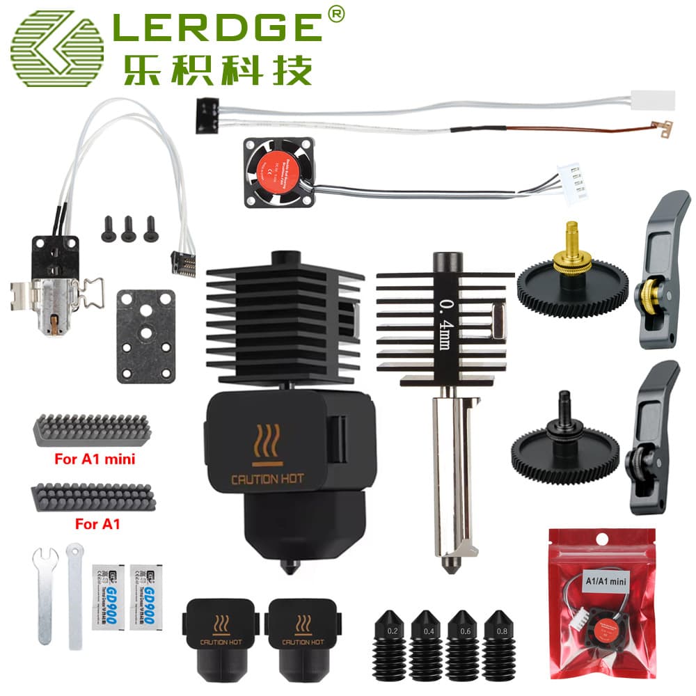 Tuo T Bamboo A1mini/a1/A2L hot end nozzle print head assembly thermal insulation silicone sleeve extruder gear fan