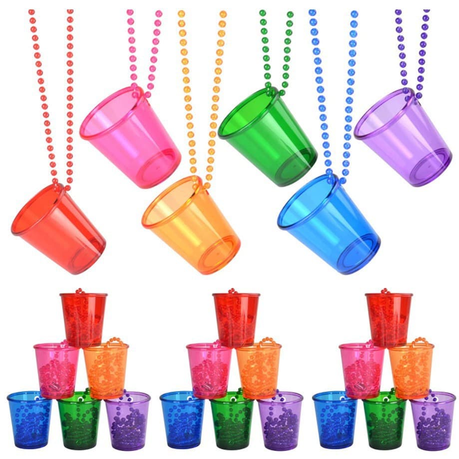 Shot Glass Necklace, Popular Ball Party Plastic Transparent Bead Chains, Single's Party, Irish Festival Connecting Beads