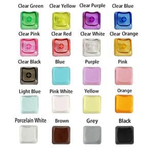 PC Material Full Transparent 1.6mm Cross Stem Cat Head DIY Custom Mechanical Keyboard Multi-Color Transparent Shine-Through Keycaps