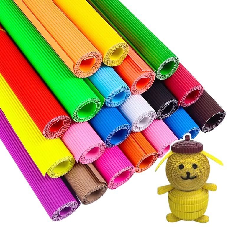Colored corrugated paper 5070 children's DIY craft origami, paper cutting, wrapping flower material paper A4 wavy packaging paper