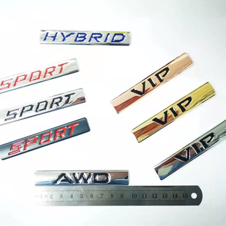 Hybrid Metal SPORT Badge Rear Emblem AWD Modified Metal VIP Car Sticker