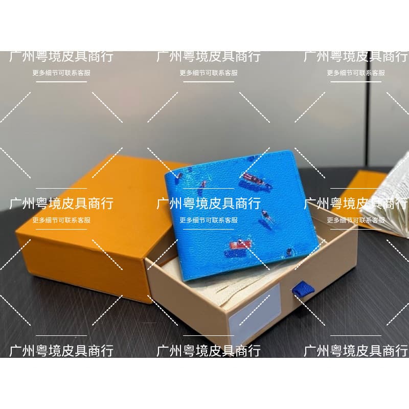 Unisex Short Wallet for Daily Use, Multi-functional Folding Card Holder, Genuine Leather Card Case, Gift Box Packaging