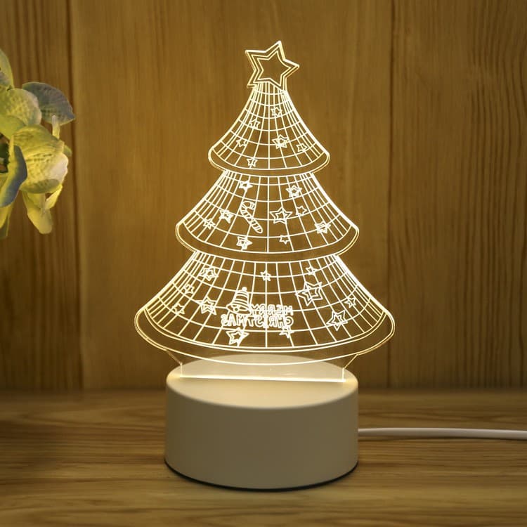 3D Night Light Gift Wholesale DIY Acrylic Lamp Holiday Gift Bedroom Bedside Led Atmosphere Light Bedside Decoration