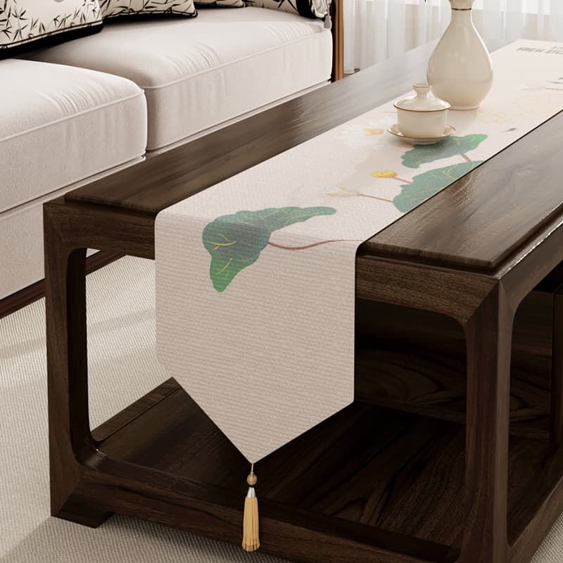 New Chinese Style Living Room Coffee Table Runner Tea Table Long Strip Cloth Zen Tea Mat Table Cover Premium