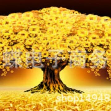 2021 New Diamond Painting DIY Full Diamond Gold Money Tree Decorative Painting for Living Room and Bedroom - Dropshipping Available