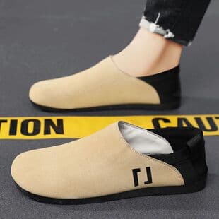 Canvas Men's Shoes Summer Breathable Slip-on Casual Versatile Driving Shoes Men's Lazy Old Beijing Cloth Shoes