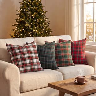 New Amazon Christmas Plaid Pillow Cover Living Room Sofa Home Decoration Throw Pillow Bed Headrest Backrest Pillow Cover