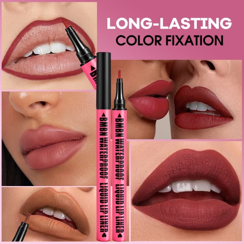 BMBN Lip Liner Pencil Highly Pigmented Lip Contour Plump Lip Long-lasting Natural Easy to Blend for Beginners B7763