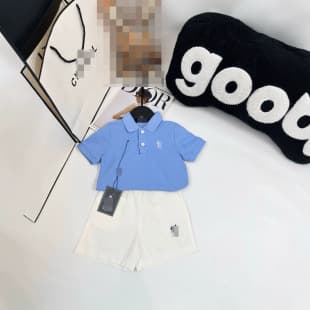 2026 Summer New Boys Lapel Top + Shorts 2-Piece Set Stylish Boys Solid Color Short Sleeve Polo Top Trendy